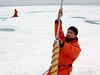 Removing an ice core. 