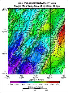 High resolution bathymetric map in Magic Mountain region