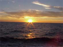 A sunset viewed while on the Ron Brown.