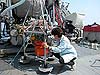 Dr. Edie Widder double-checks her Eye-in-the-Sea camera