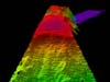 A bathymetry map of the Kelvin seamount showing the Western ridge.