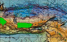 Tracklines of the multibeam bathymetry cruises