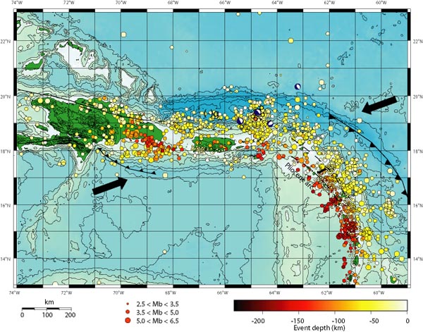 Location of earthquakes