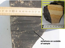 Rock obtained along the steep southeastern slope of the Cape Fear Diapir.