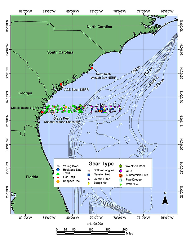 Estuaries to the Abyss expedition map