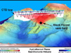 A perspective view of the several eruption cones inside the East Diamante caldera