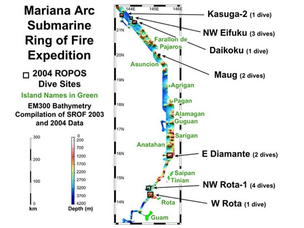 An overall image of the Submarine Ring of Fire 2004 expedition.