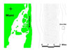 A map of Miami Sinkhole dive site and its location off Miami Beach.