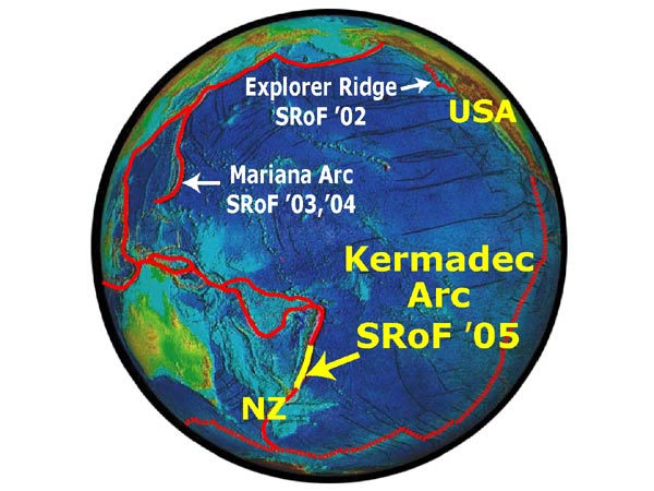 A global view of the Pacific Ring of Fire.