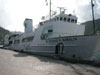 The research vessel Ka'imikai-o-Kanaloa (KOK) at the pier in Pago Pago, American Samoa.