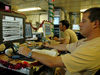 Processing DSL120 sonar data in the shipboard computer lab.