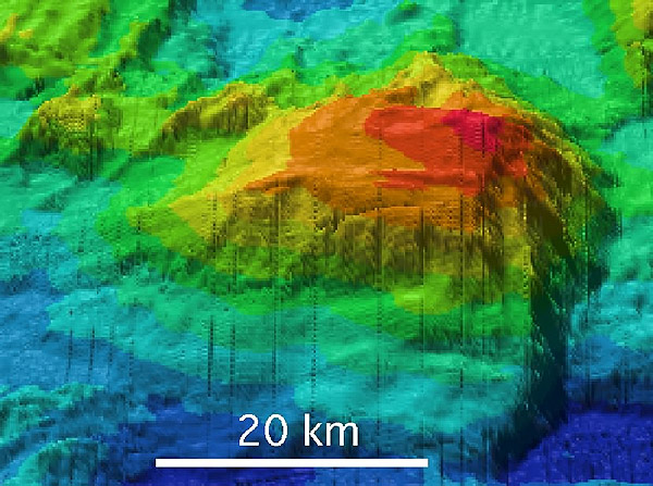 1.	Perspective view of several massifs along the Atlantis Transform Fault