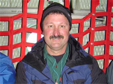 Bill Hanshumaker on board the C-130