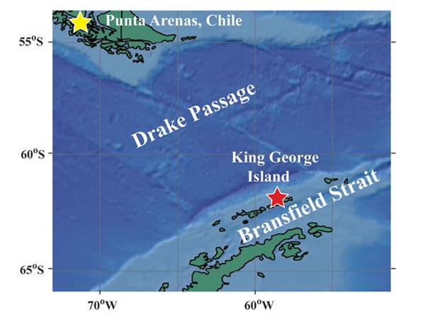 The geographic names of the study area that will be the focus of the Sounds of the Southern Ocean expedition.