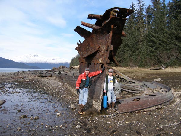 Sternpost of the salvaged ISLANDER