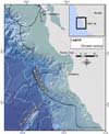 Davidson Seamount is located off the coast of central California in the United States.