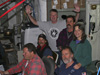 The Olympic Coast 2006 science team celebrate the first cruise sighting of the hard coral Lophelia pertusa.