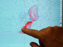 A large magnetic anomaly was caused by a deposit of iron fasteners 