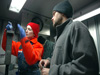 Kate Segarra and Marshall Bowles carefully sampled dozens of cores during the 33-day cruise.