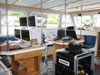 The cabin with all the scientific equipment and computers installed and ready to explore.