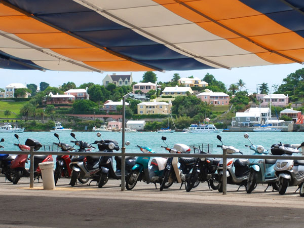 With only one car allowed per household in Bermuda, mopeds are a common form of transportation on the island.  