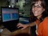 Liz Podowski demonstrates how MatLab works to create photomosaics. 