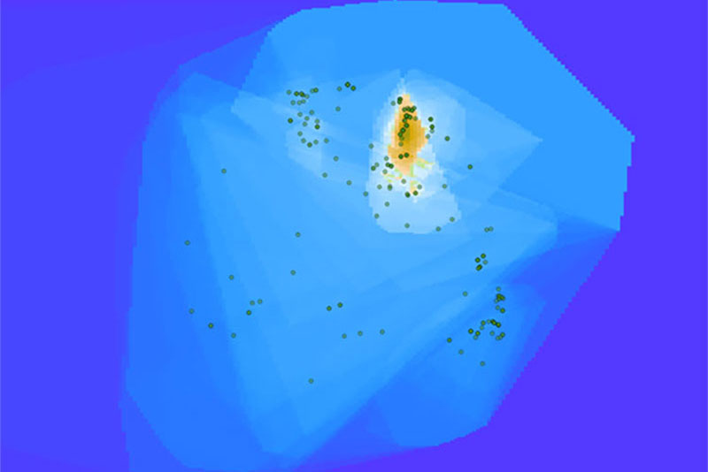 A cluster of bacterial sequences dominate this Arctic seawater sample.