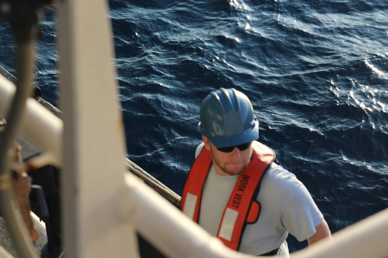 Carl on NOAA Ship Pisces.