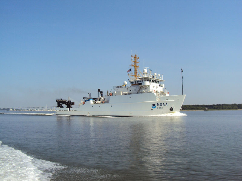 NOAA Ship Nancy Foster, which will support the 18-day mission to map, survey, and sample deep-sea coral ecosystems off the Southeast United States.