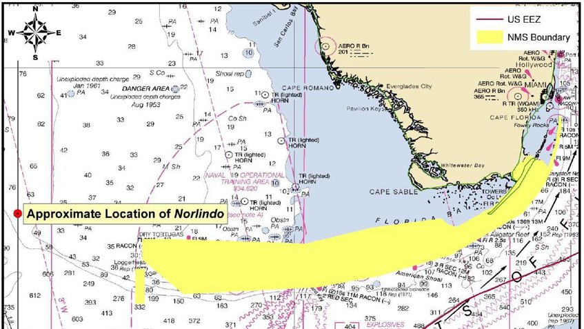 ocations of Norlindo as reported in German and American records. Image created by Mike Prymula.