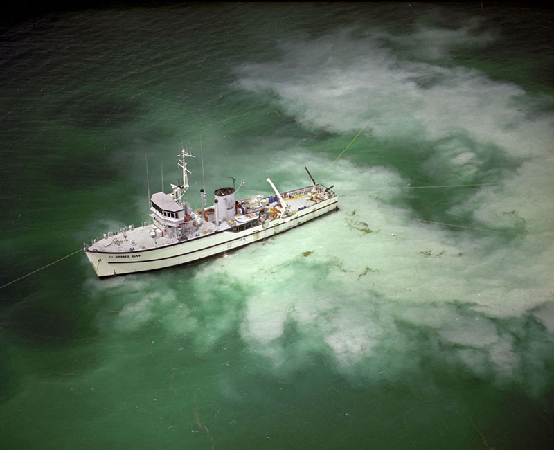 M/V St. James Bay engaged in historic shipwreck salvage of Nuestra Señora de Atocha in the Quicksands.