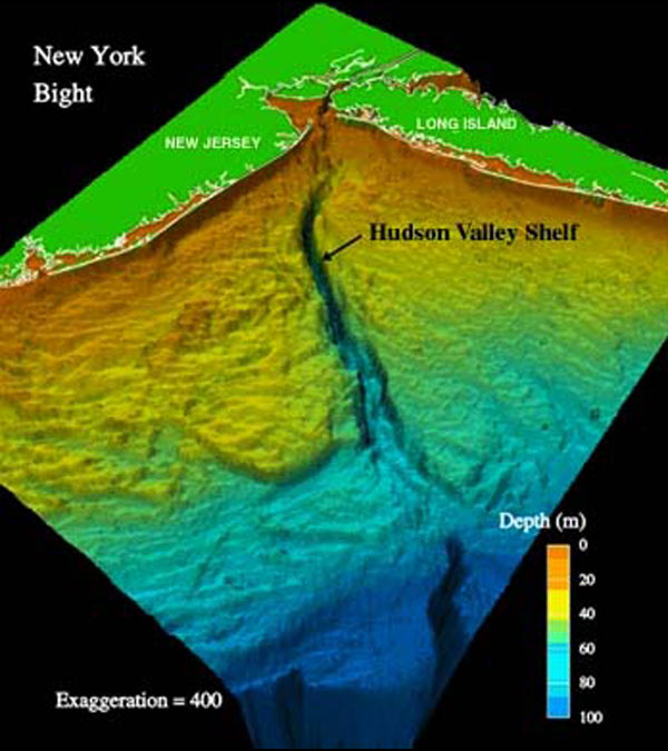 bathymetric map of new york / new jersey metropolitan coastal area.