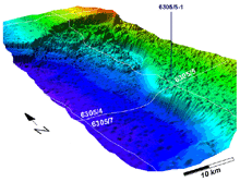 3D imade of Storegga undersea slide.