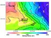 Bathymetric profile of Blake Ridge.