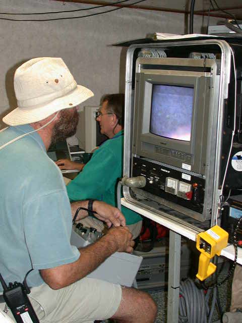 Piloting the ROV