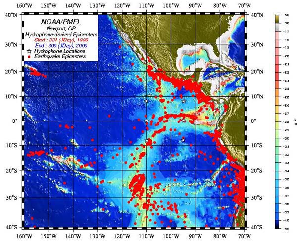 earthquakes detected by the autonomous array