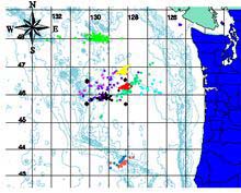 Blue whale locations