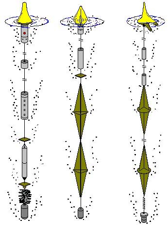 various deployed sonobuoys