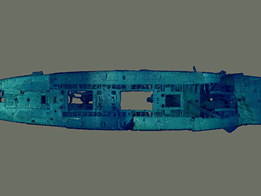 USS <i>Baltimore</i> (C-3) Plan View