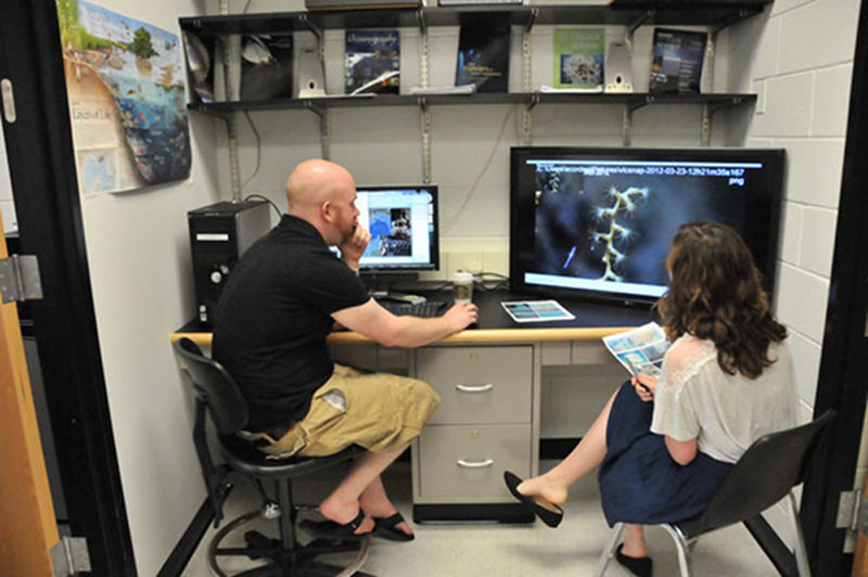 Through the power of technology, scientists on the ship and on shore are able to view and learn about the complex ecosystems in the Gulf of Mexico.