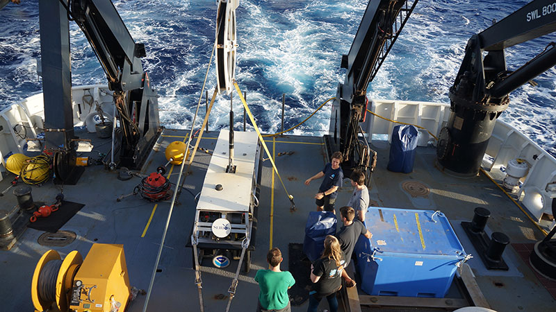 Todd talking to Team 3D about Seirios on the deck.