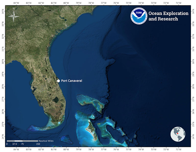 Location of NOAA Ship Okeanos Explorer on June 20, 2019.