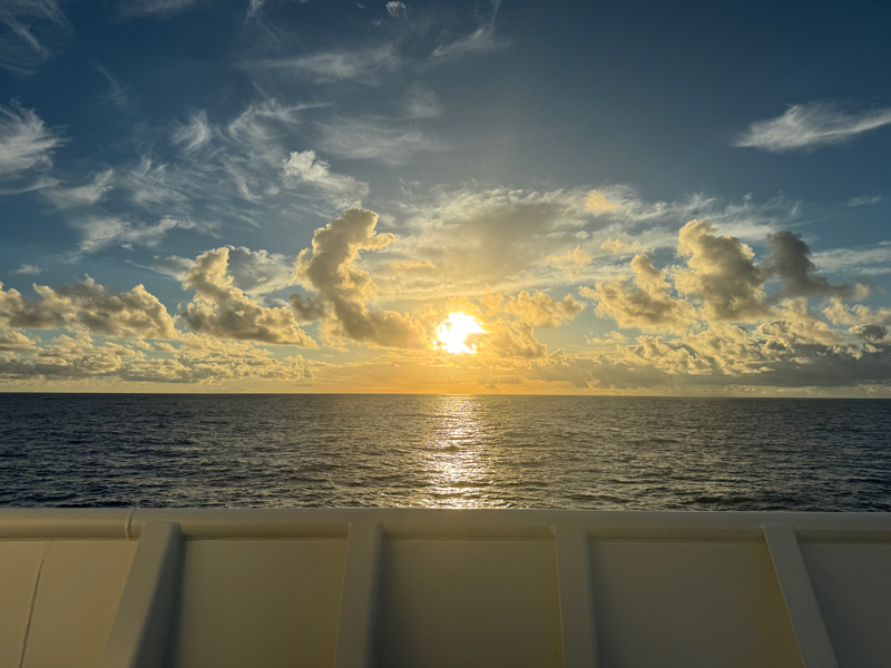 Image of the last Sunday Sunrise on the Beyond the Blue: Papahānaumokuākea Mapping 1 expedition.