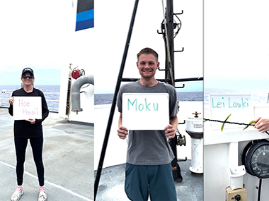 Throughout the Beyond the Blue: Papahānaumokuākea Mapping 1 expedition, join Native Hawaiian cultural liaisons Malia Kapuaonālani Evans and Makoa Pascoe each day as they introduce a new Hawaiian word connected to ocean exploration.