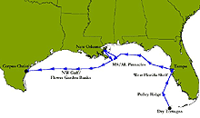 Cruise track for SSE 2002 mission