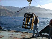 deploying the laser line scan instrument