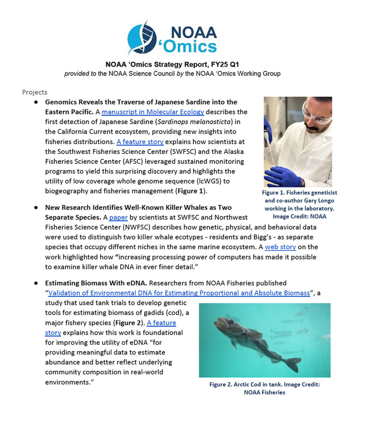 NOAA 'Omics Strategy button